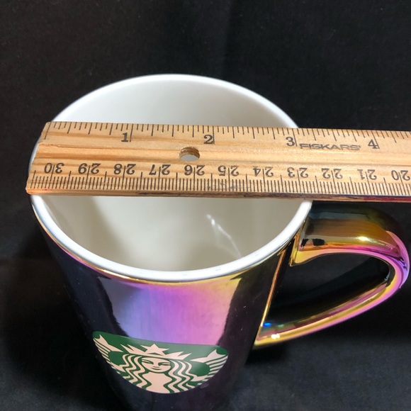 STARBUCKS COFFEE MUG 16oz Rainbow Holographic Iridescent Oil Slick 2022 Holiday - Picture 9 of 11